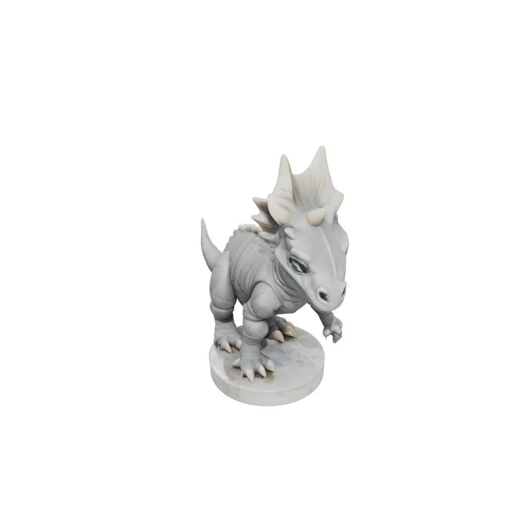 Marble Chibi Protoceratops — dinosaurs 3D print model, STL