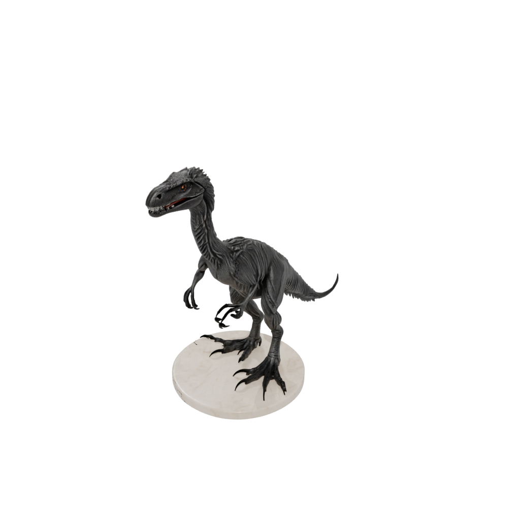 Marble Feathered Deinonychus — dinosaurs 3D print model, STL
