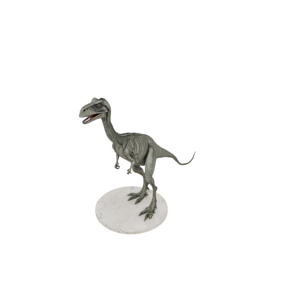 Marble Flexi Compsognathus — dinosaurs 3D print model, STL