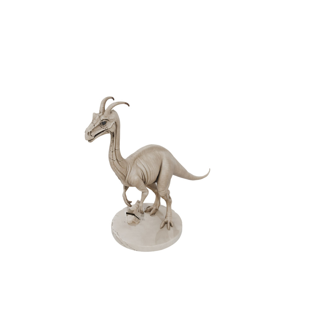 Marble Flexi Parasaurolophus — dinosaurs 3D print model, STL