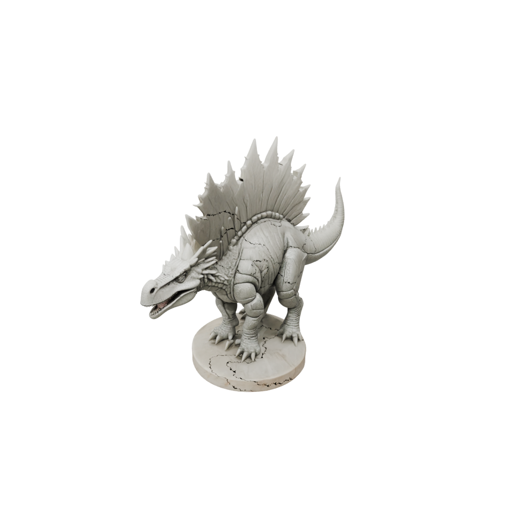 Marble Flexi Stegosaurus — dinosaurs 3D print model, STL