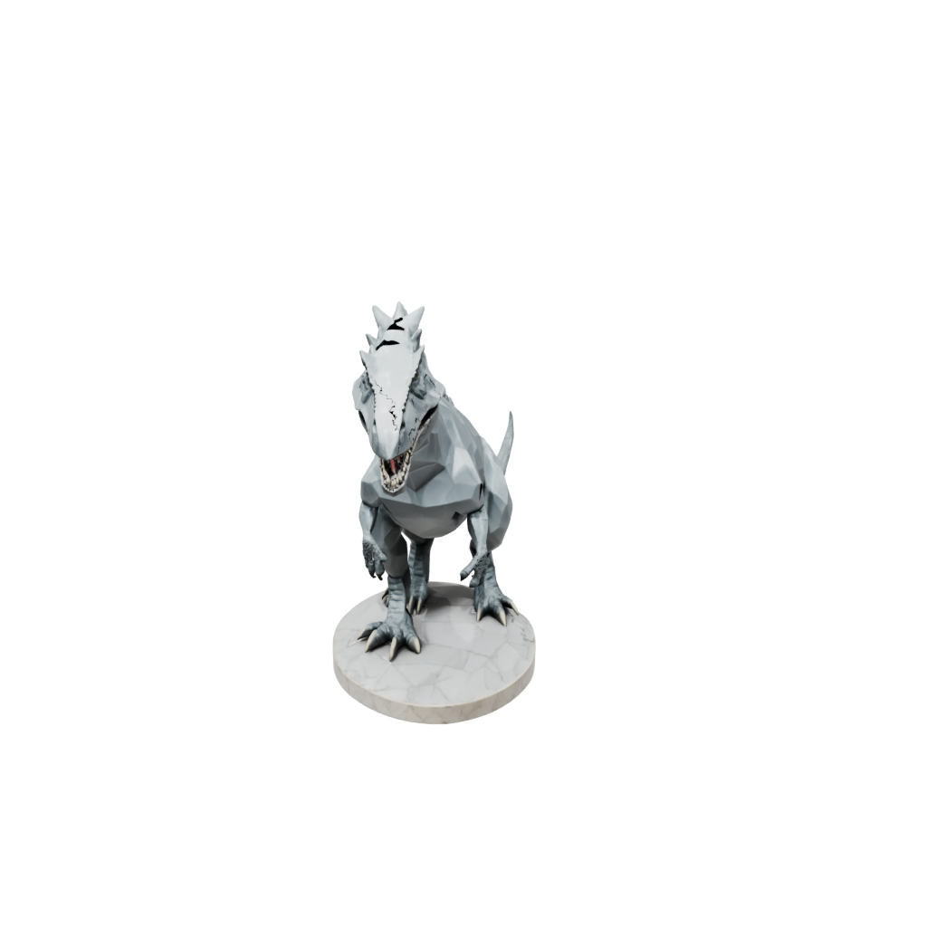 Marble Low-Poly Carnotaurus — dinosaurs 3D print model, STL