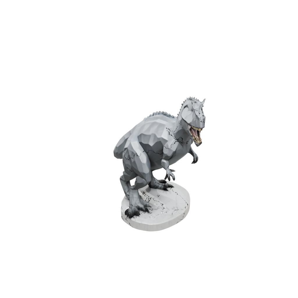 Marble Low-Poly Giganotosaurus