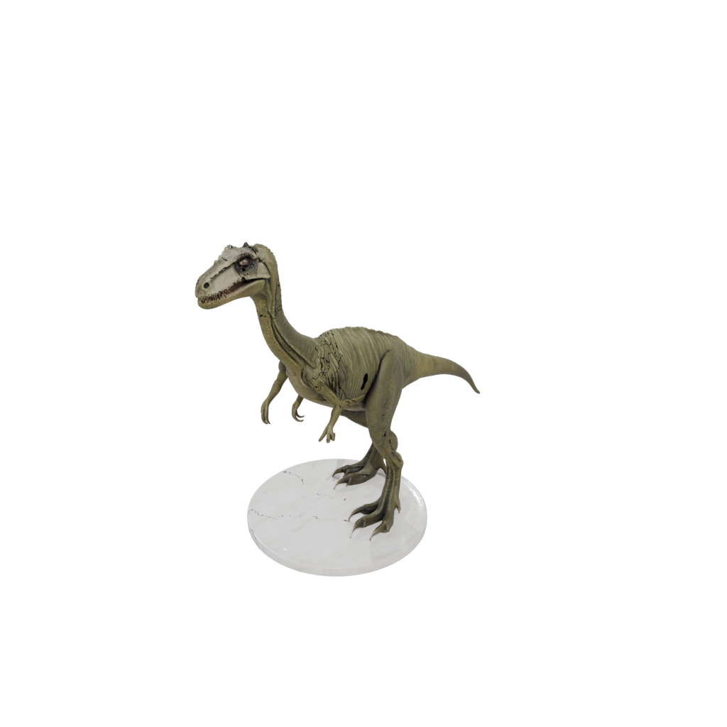 Marble Compsognathus — dinosaurs 3D print model, STL