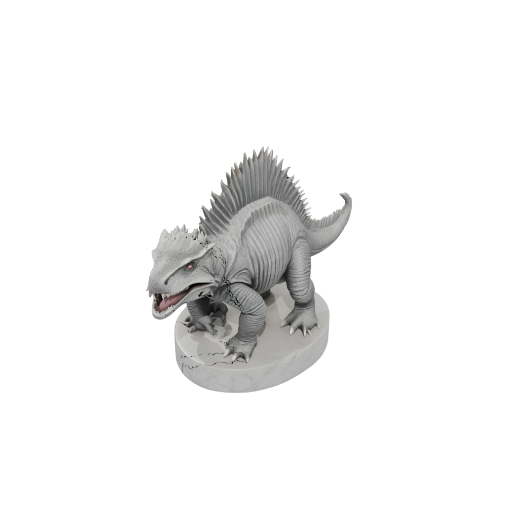 Marble Dimetrodon — dinosaurs 3D print model, STL