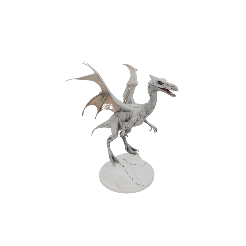 Marble Pterodactyl — dinosaurs 3D print model, STL