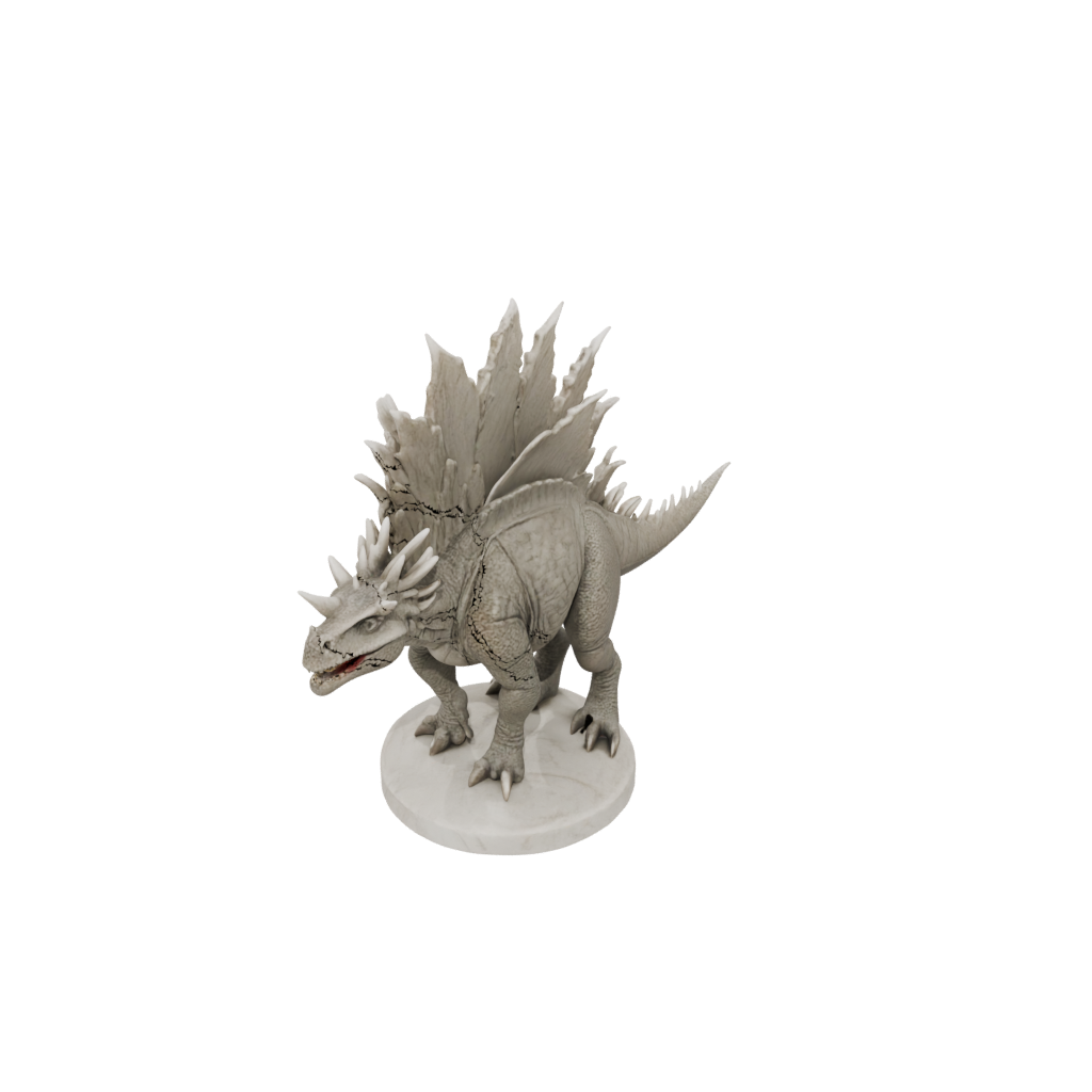 Marble Stegosaurus — dinosaurs 3D print model, STL