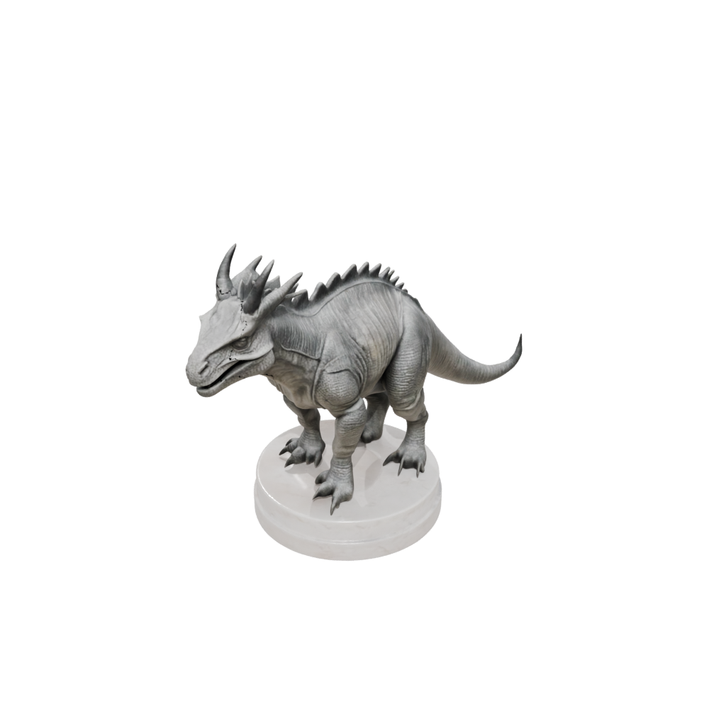 Marble Styracosaurus — dinosaurs 3D print model, STL