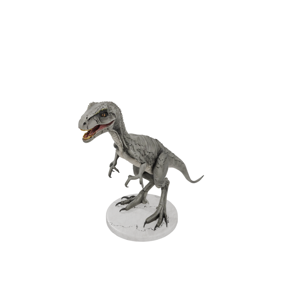 Marble Velociraptor — dinosaurs 3D print model, STL