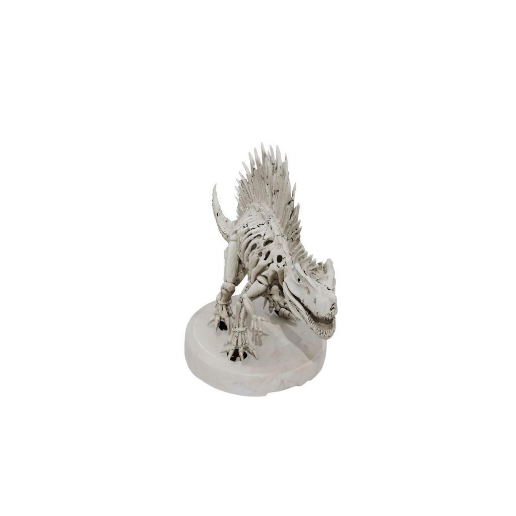 Marble Skeleton Dimetrodon — dinosaurs 3D print model, STL