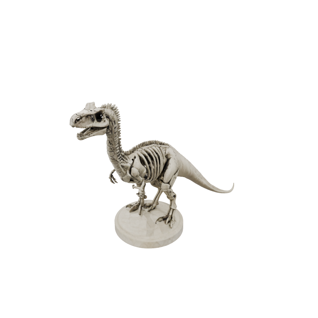 Marble Skeleton Iguanodon — dinosaurs 3D print model, STL