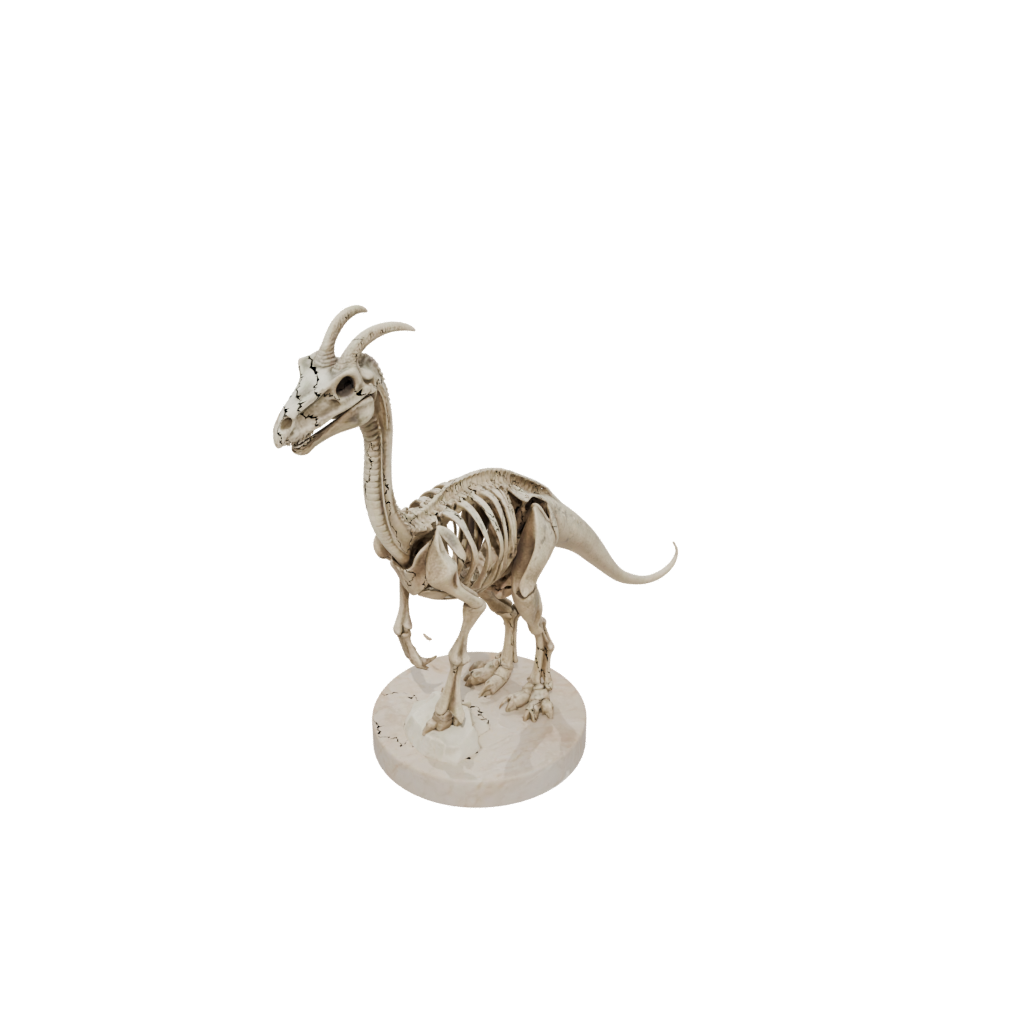 Marble Skeleton Parasaurolophus