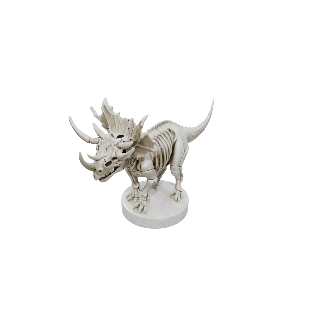 Marble Skeleton Triceratops