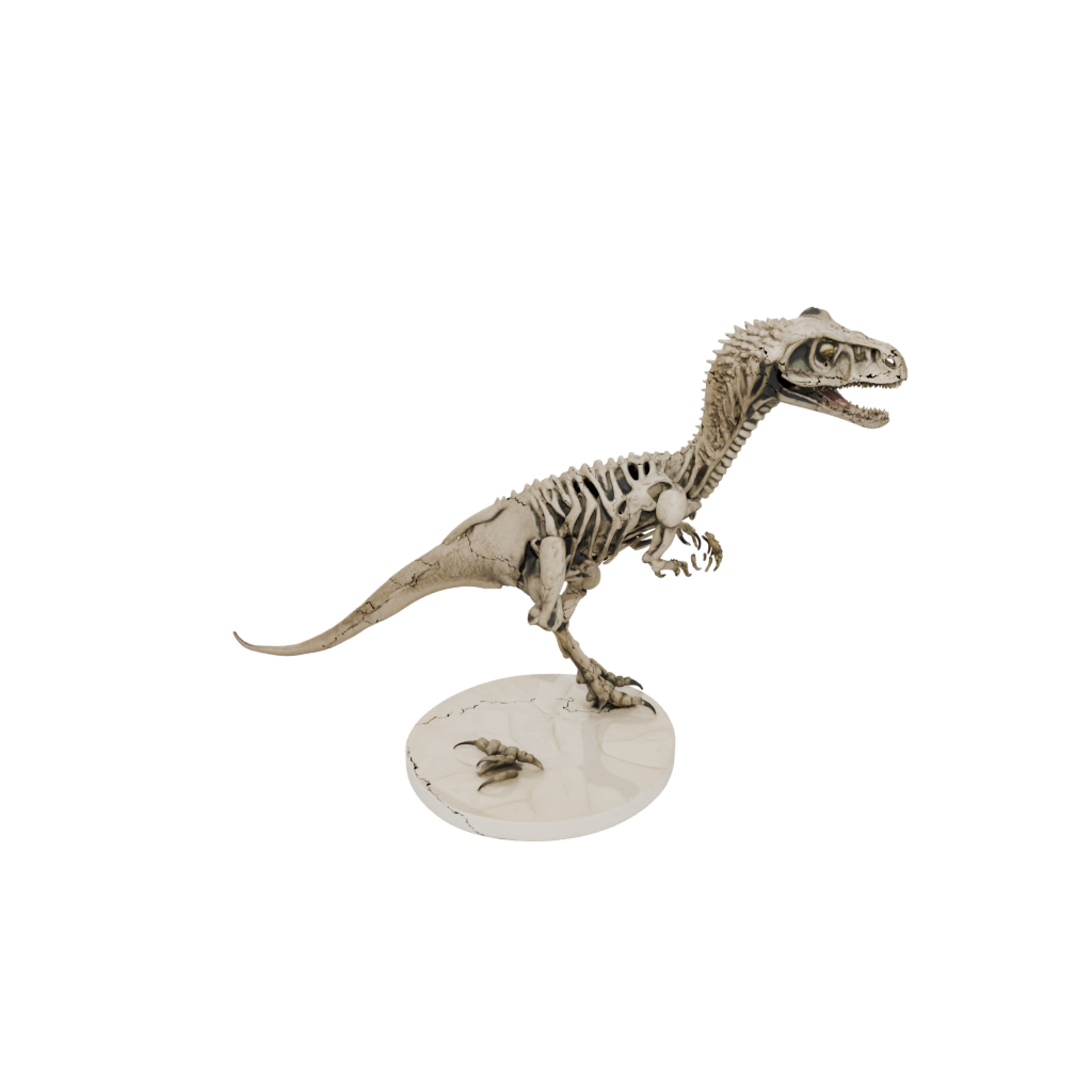 Marble Skeleton Utahraptor — dinosaurs 3D print model, STL