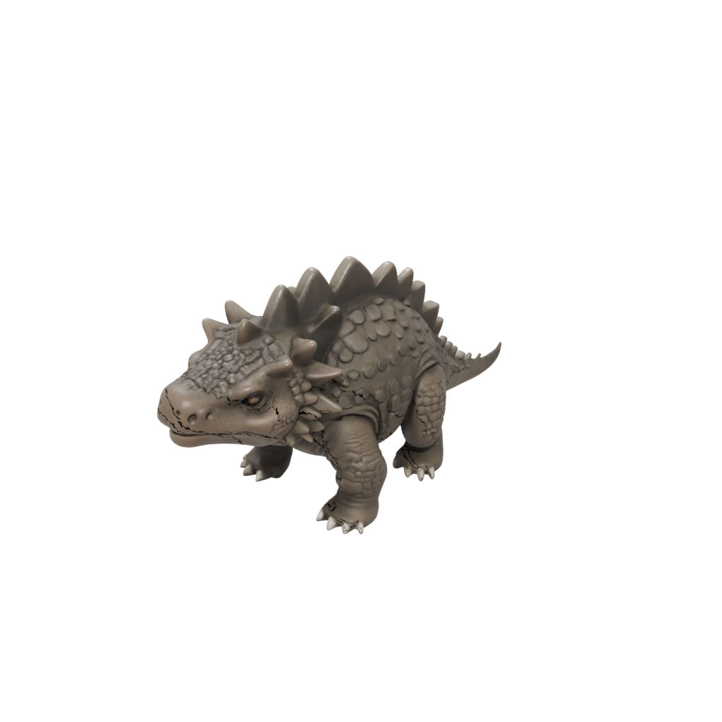 Mini Chibi Ankylosaurus — dinosaurs 3D print model, STL