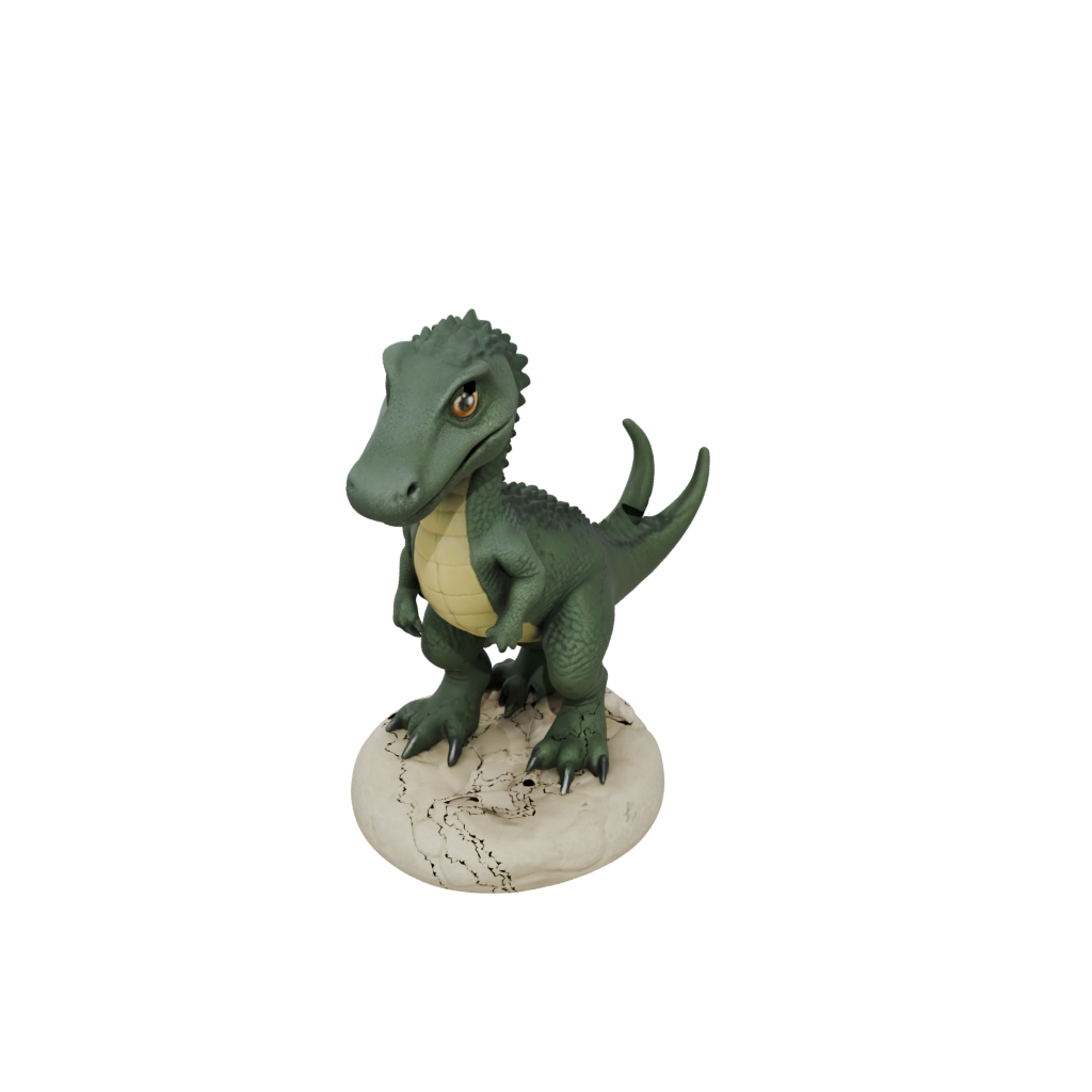 Mini Chibi Baryonyx — dinosaurs 3D print model, STL