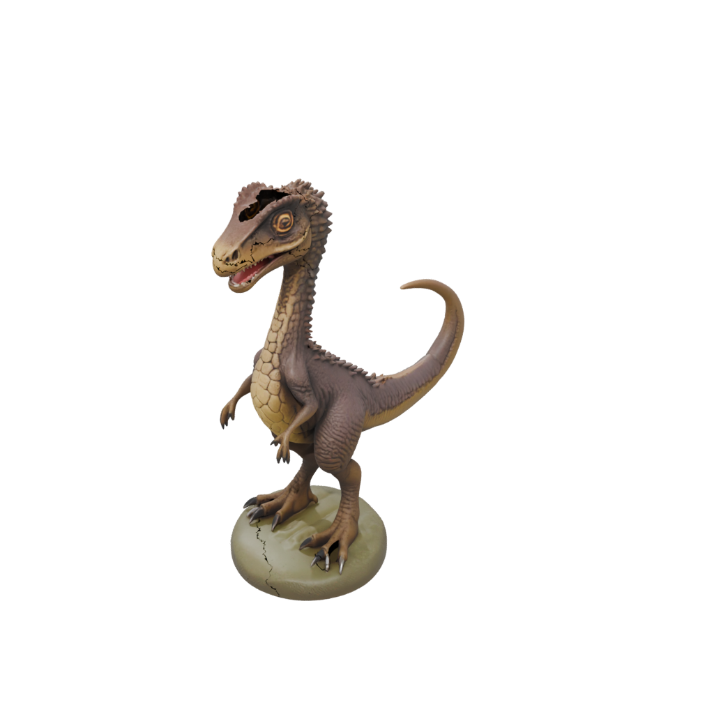 Mini Chibi Deinonychus — dinosaurs 3D print model, STL