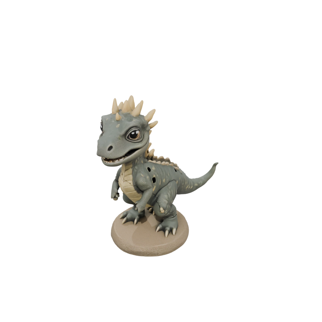 Mini Chibi Pachycephalosaurus — dinosaurs 3D print model, STL