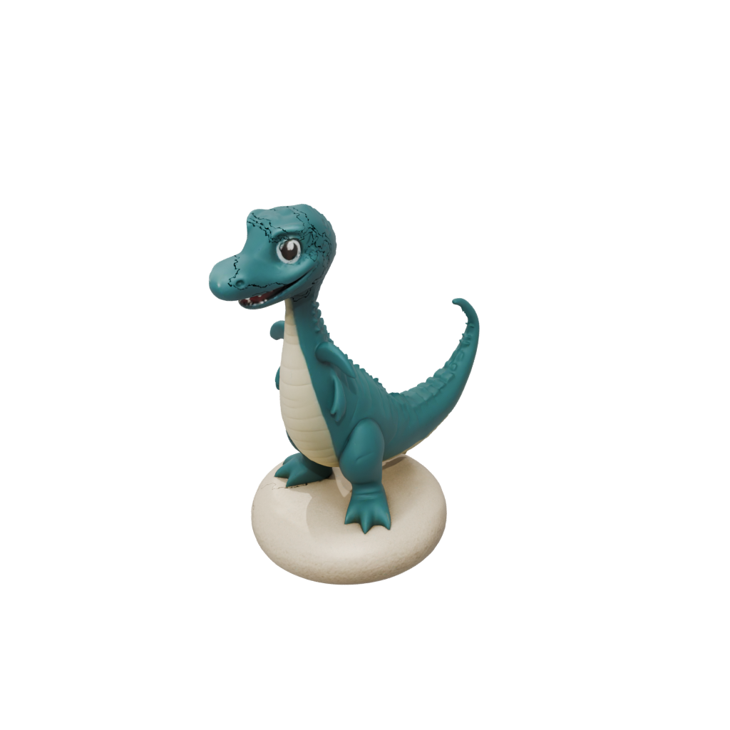 Mini Chibi Plesiosaur — dinosaurs 3D print model, STL