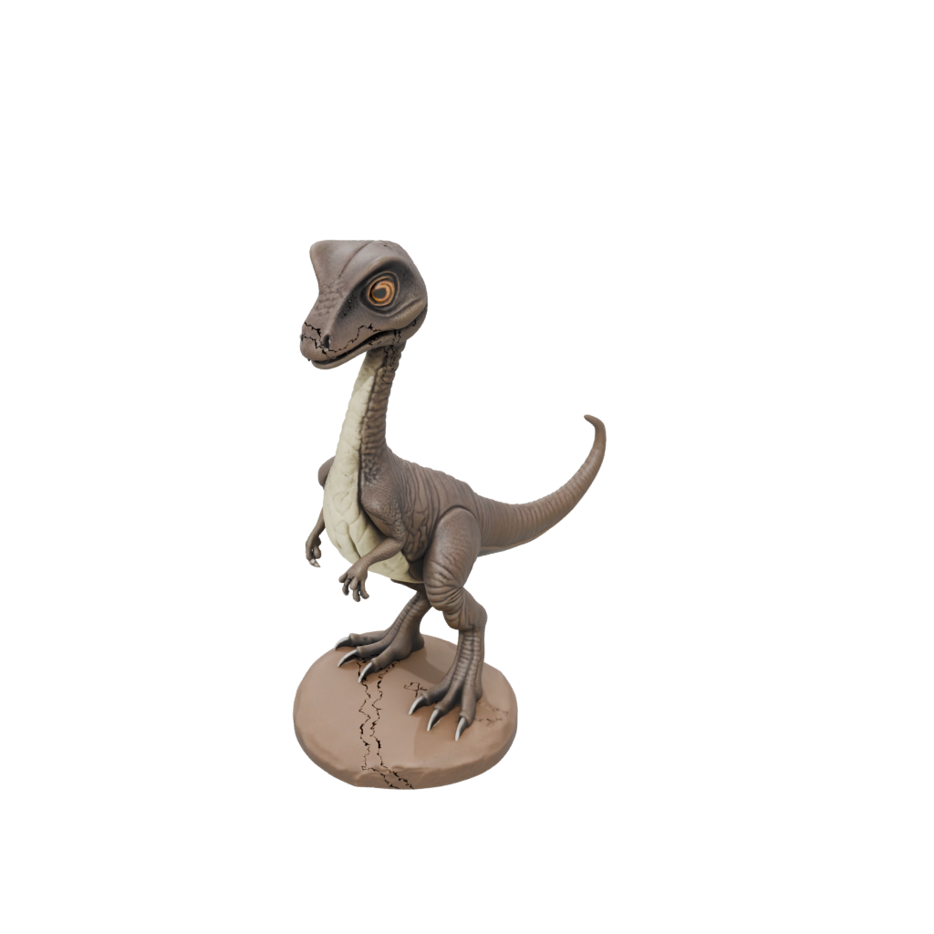Mini Chibi Velociraptor — dinosaurs 3D print model, STL