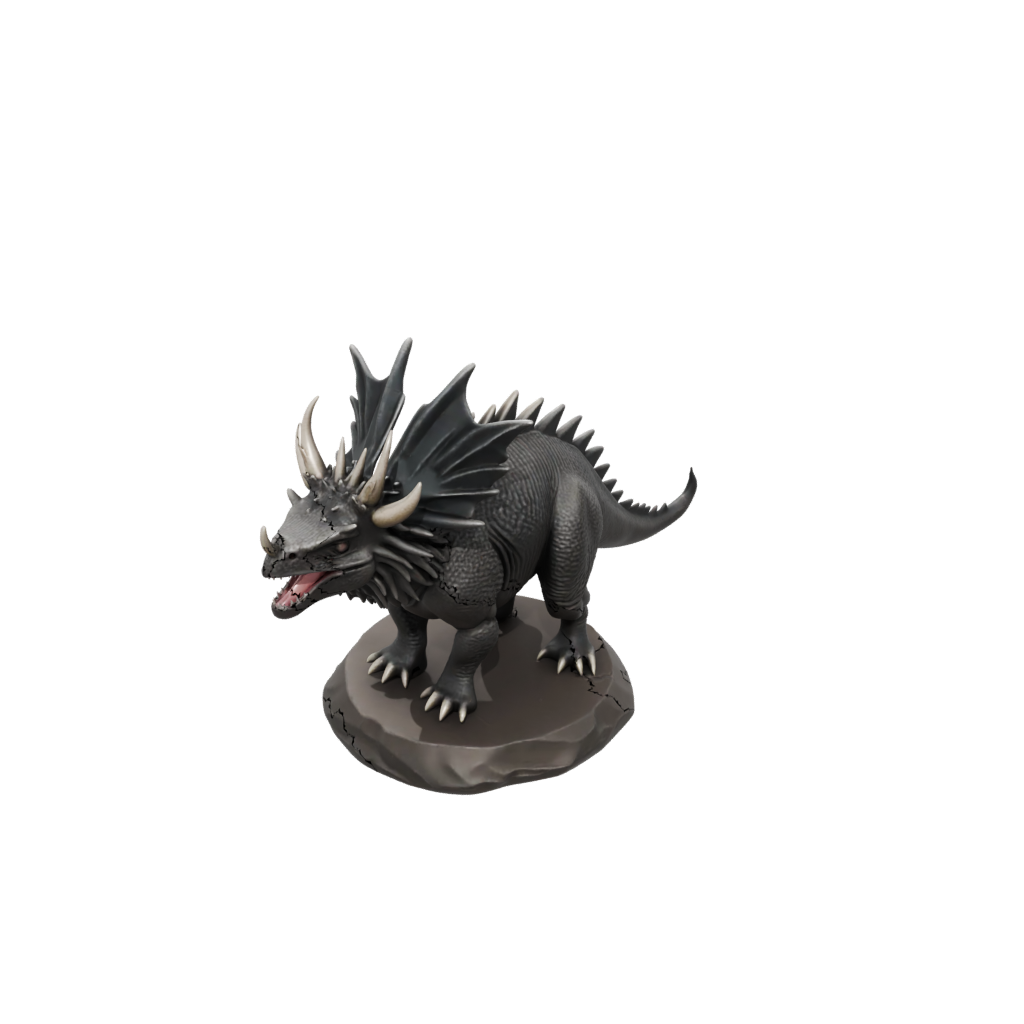 Mini Feathered Styracosaurus — dinosaurs 3D print model, STL