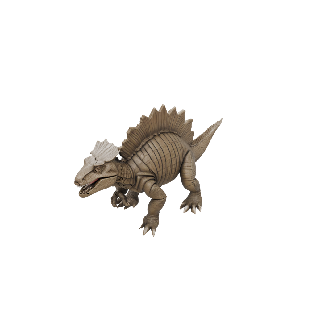 Mini Flexi Dimetrodon — dinosaurs 3D print model, STL