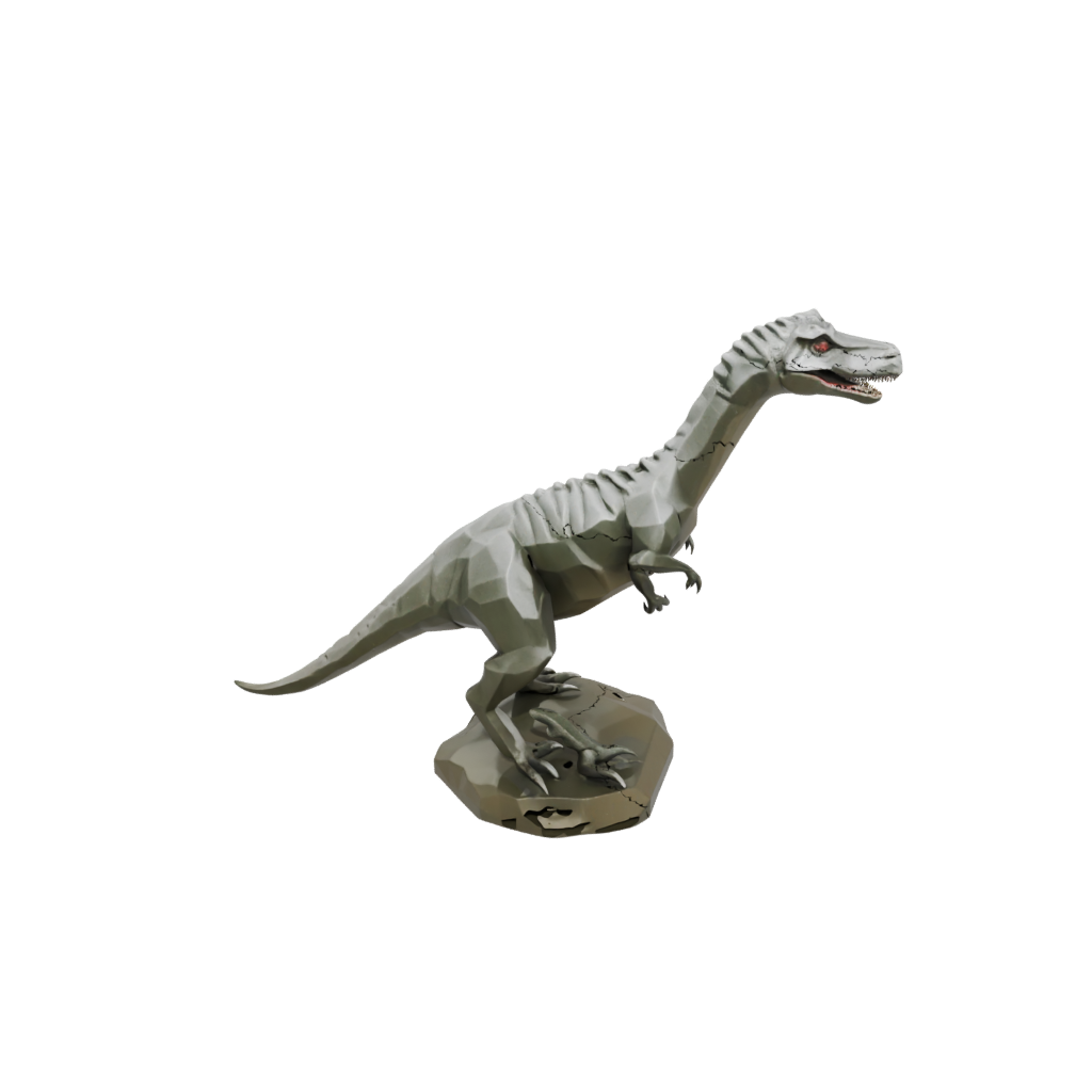Mini Low-Poly Baryonyx — dinosaurs 3D print model, STL