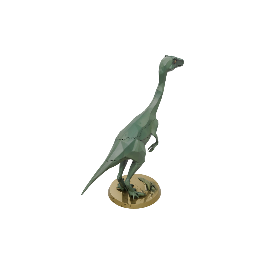 Mini Low-Poly Compsognathus — dinosaurs 3D print model, STL
