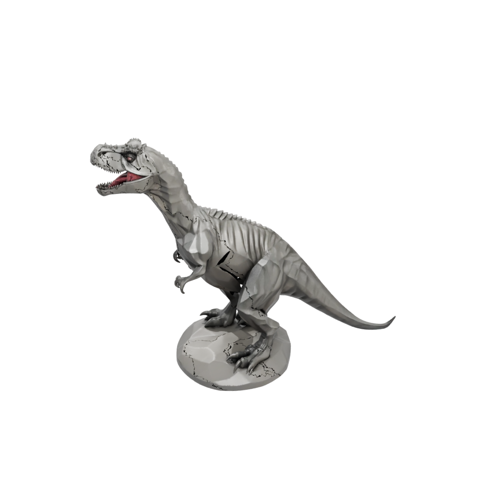 Mini Low-Poly Giganotosaurus — dinosaurs 3D print model, STL