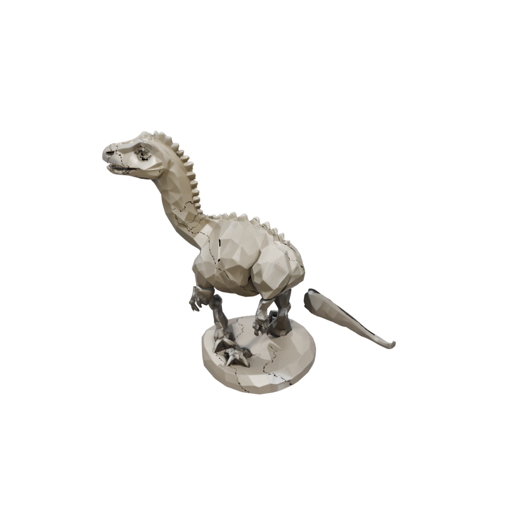 Mini Low-Poly Pachycephalosaurus — dinosaurs 3D print model, STL