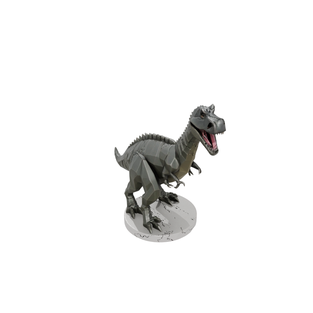 Mini Low-Poly Spinosaurus — dinosaurs 3D print model, STL