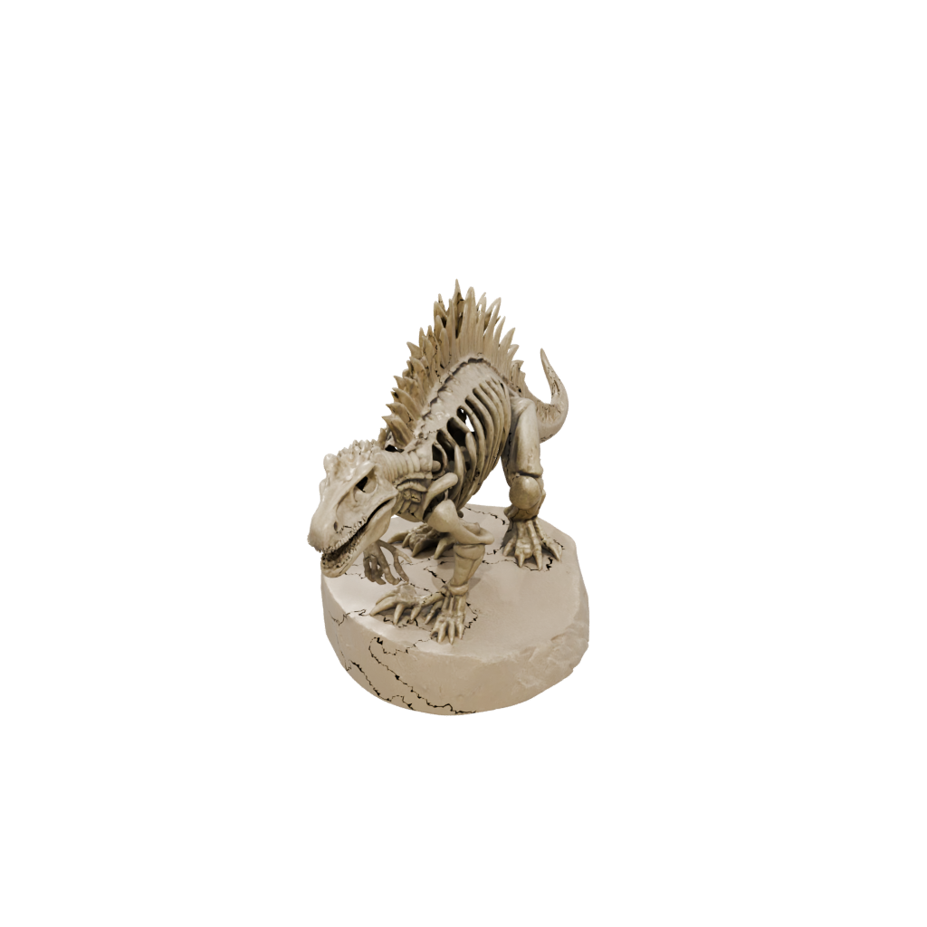 Mini Skeleton Dimetrodon — dinosaurs 3D print model, STL