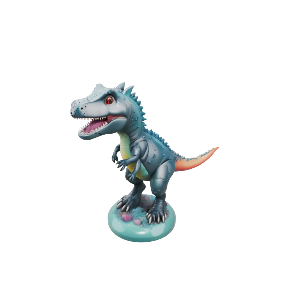 Neon Chibi Mosasaurus — dinosaurs 3D print model, STL