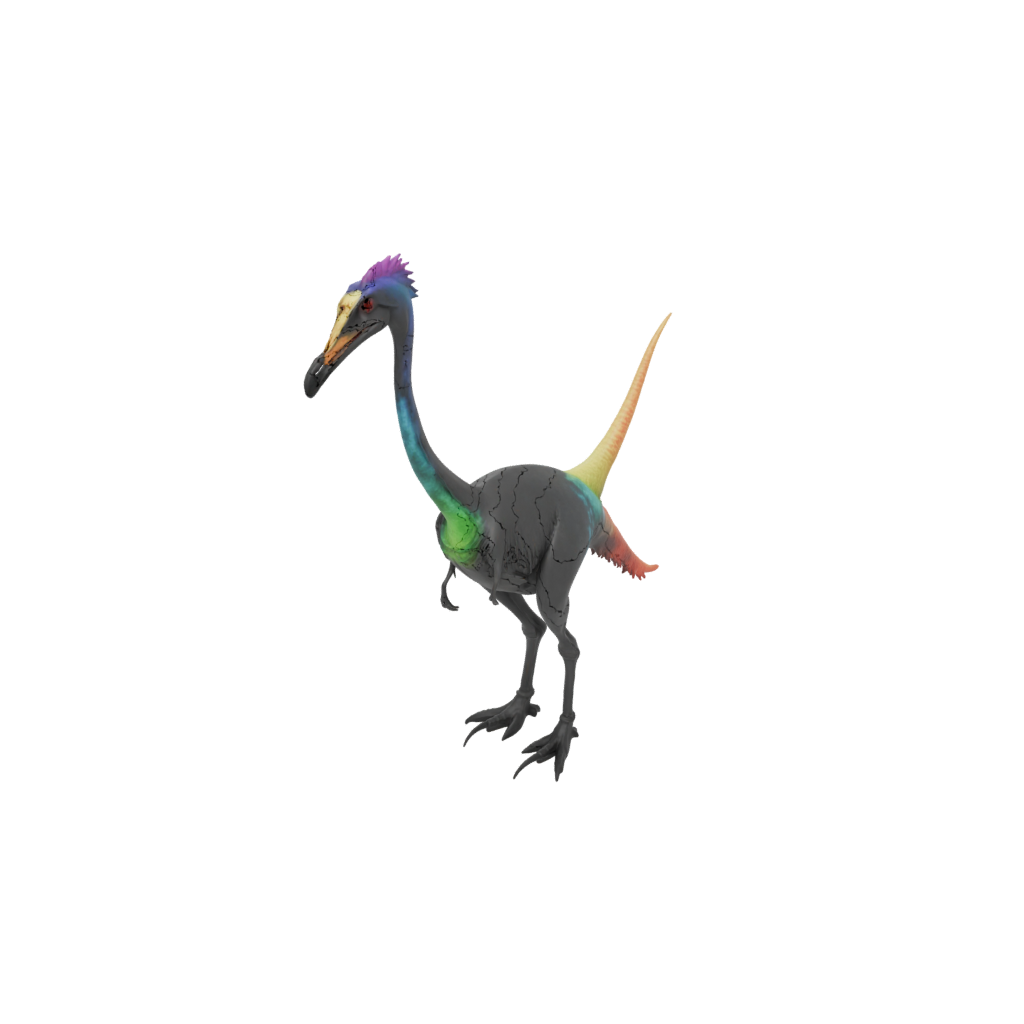 Neon Feathered Gallimimus