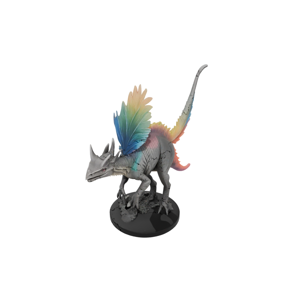 Neon Feathered Protoceratops — dinosaurs 3D print model, STL