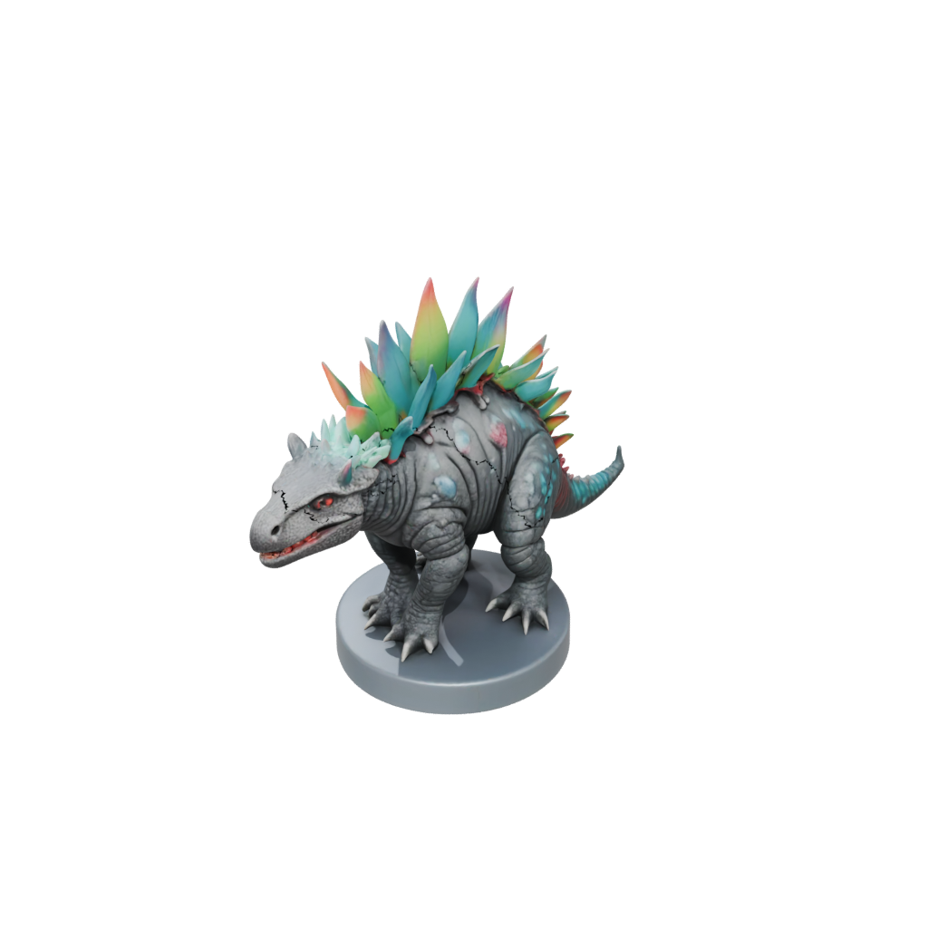 Neon Flexi Ankylosaurus — dinosaurs 3D print model, STL
