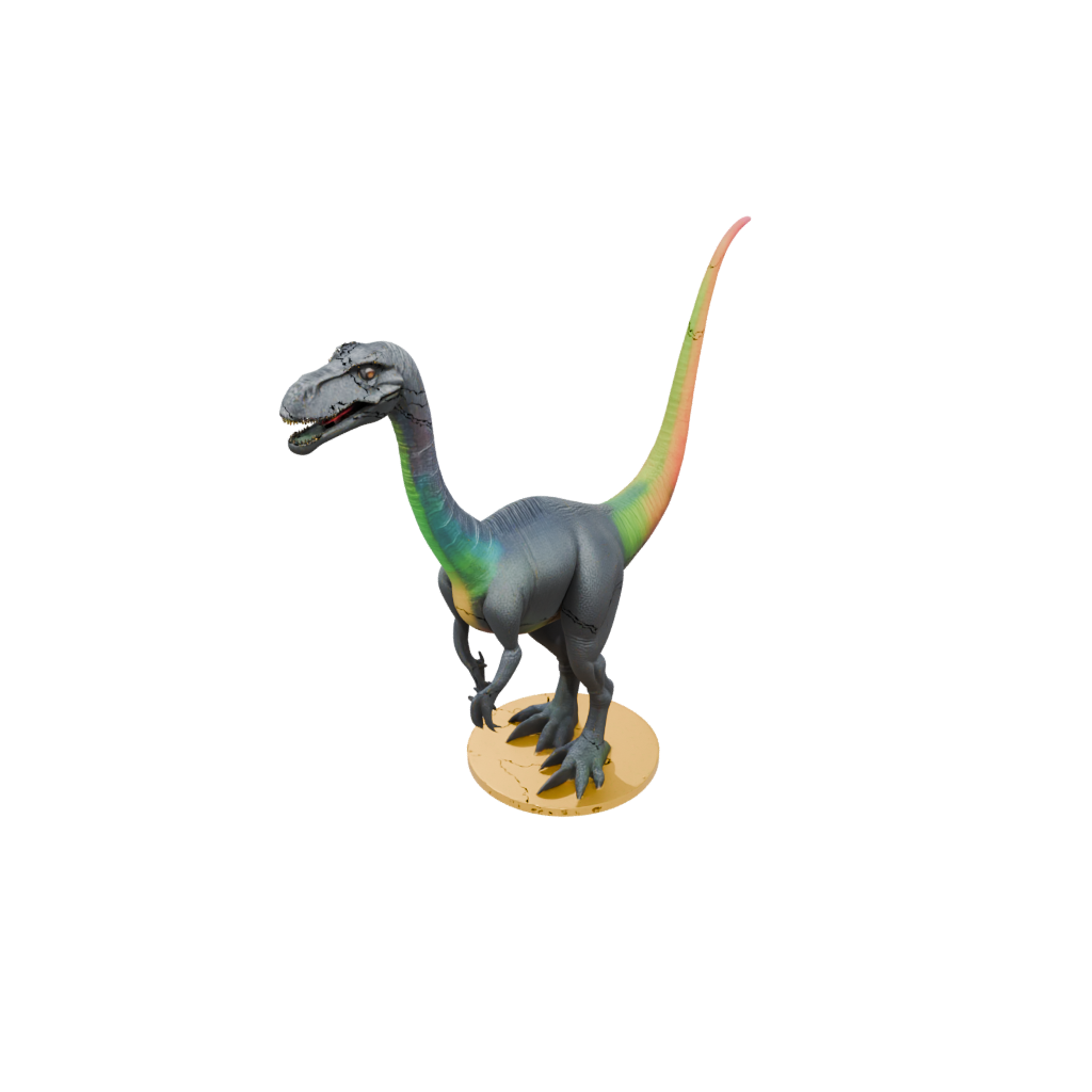 Neon Flexi Diplodocus — dinosaurs 3D print model, STL