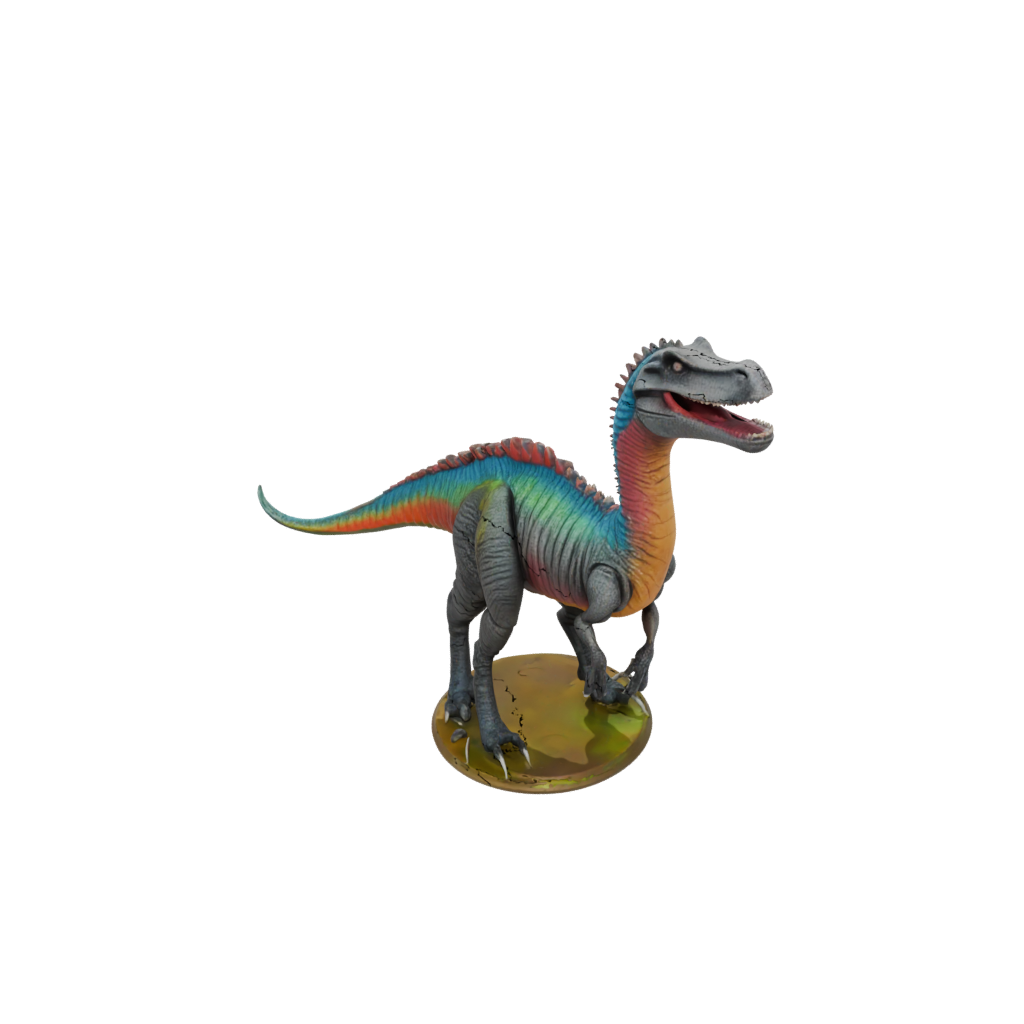 Neon Flexi Spinosaurus — dinosaurs 3D print model, STL
