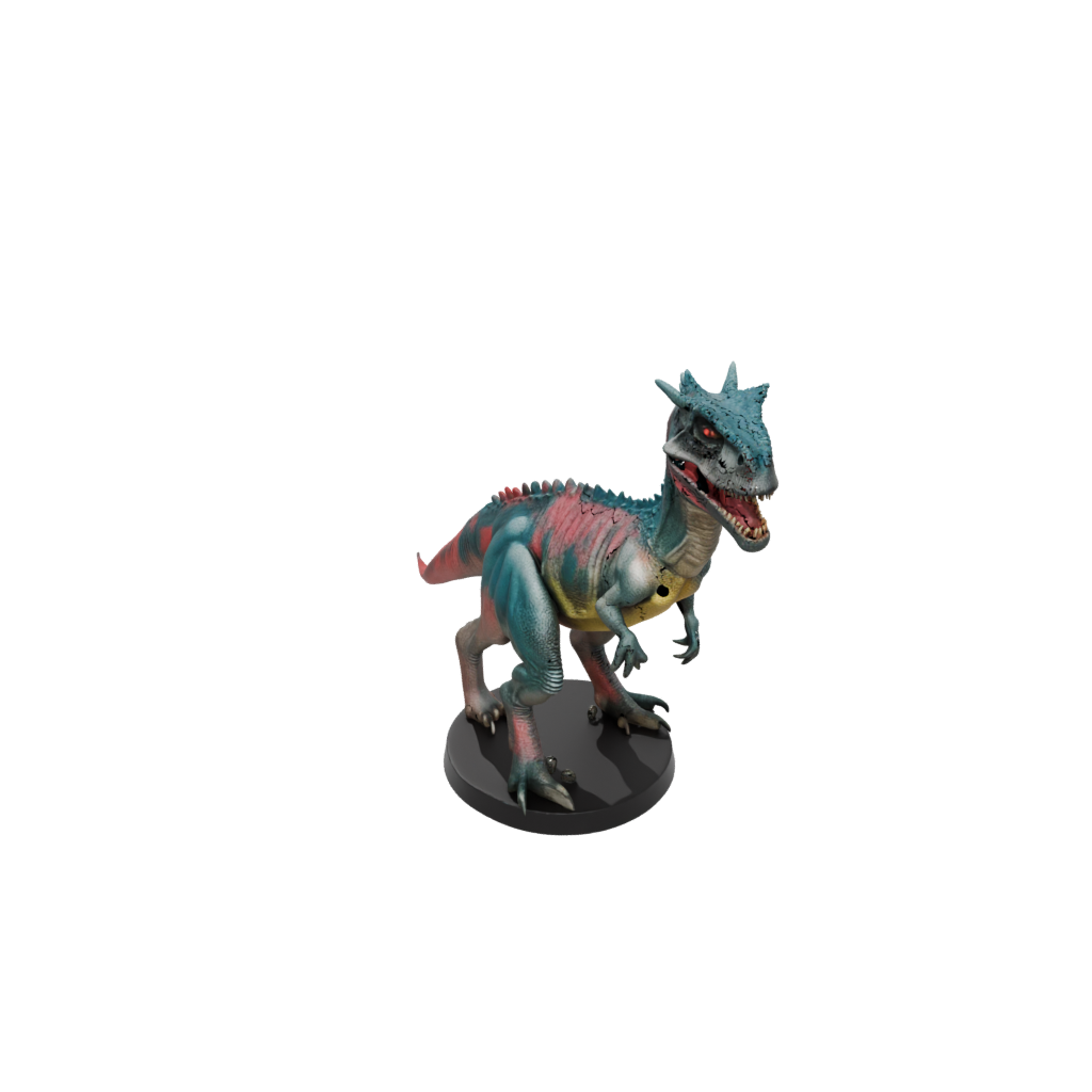 Neon Carnotaurus — dinosaurs 3D print model, STL