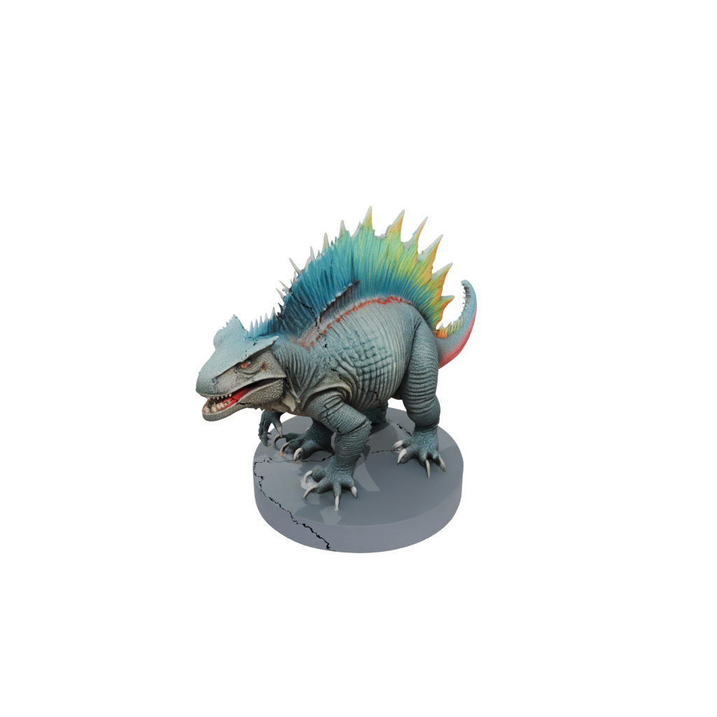 Neon Dimetrodon — dinosaurs 3D print model, STL