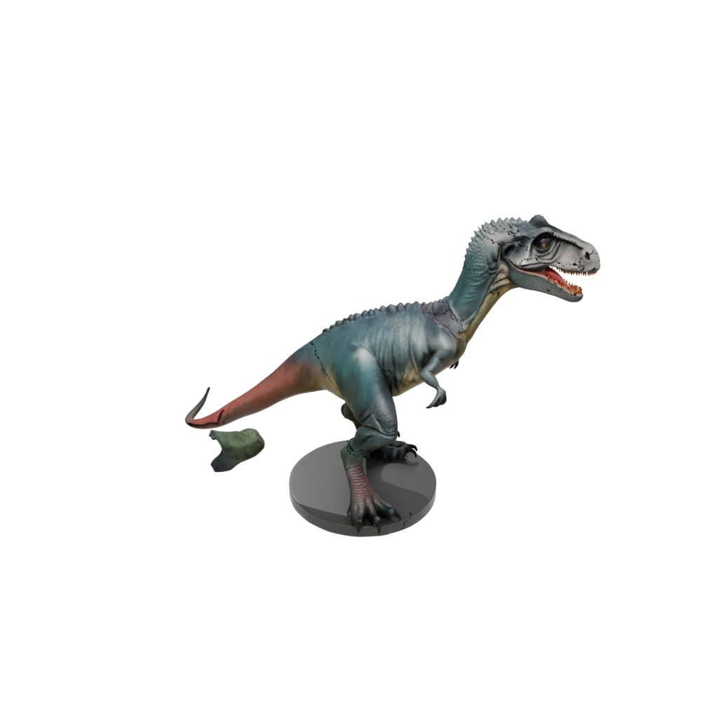 Neon Giganotosaurus — dinosaurs 3D print model, STL