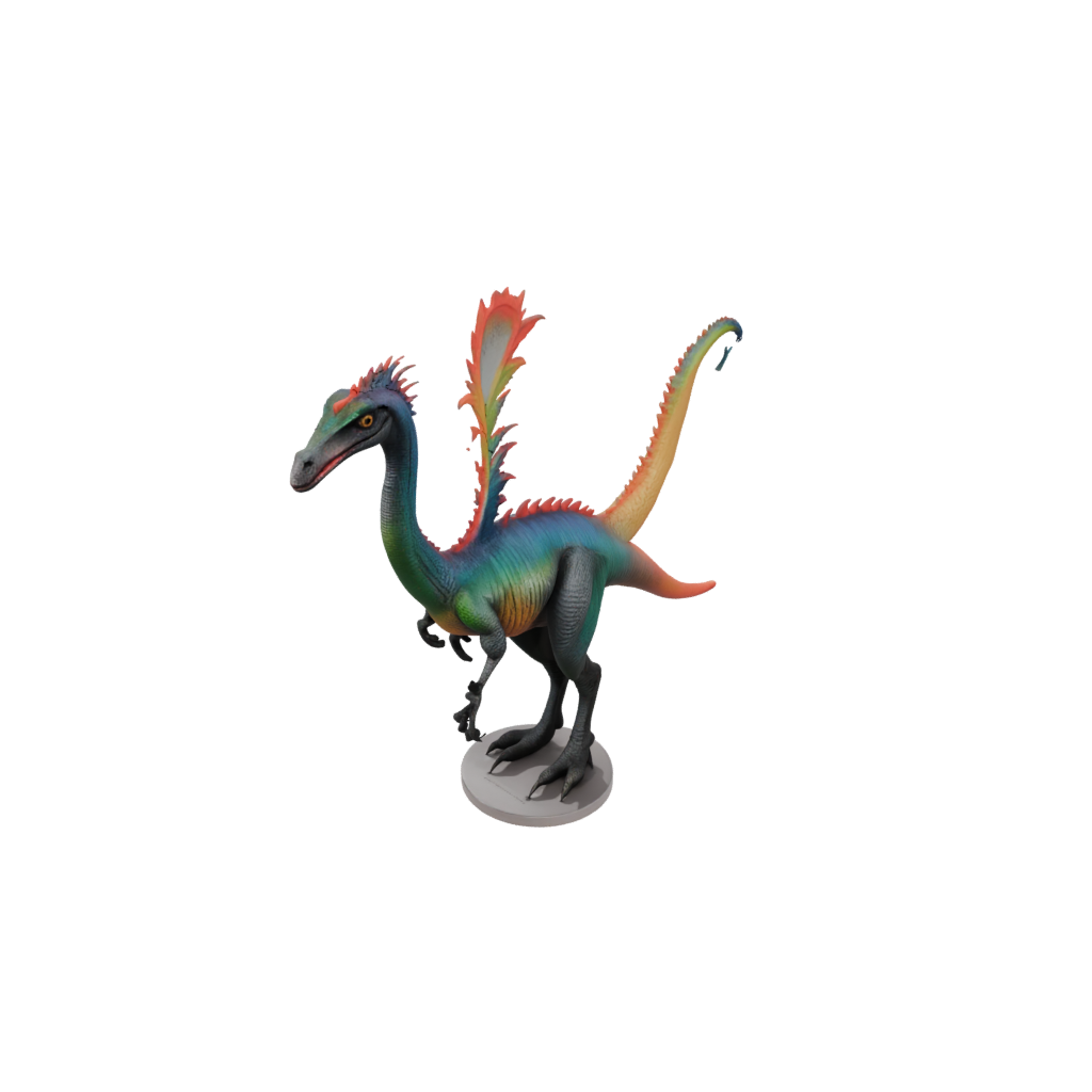 Neon Therizinosaurus — dinosaurs 3D print model, STL