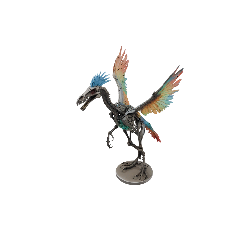 Neon Skeleton Archaeopteryx — dinosaurs 3D print model, STL