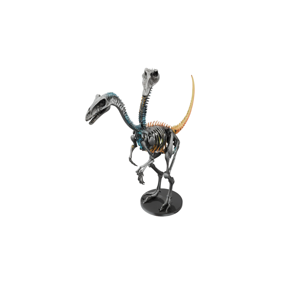 Neon Skeleton Compsognathus