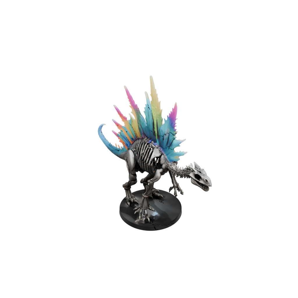 Neon Skeleton Stegosaurus
