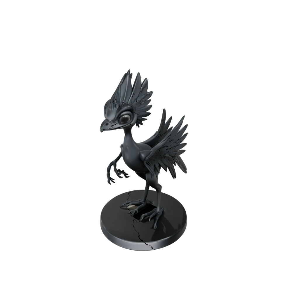 Obsidian Chibi Archaeopteryx