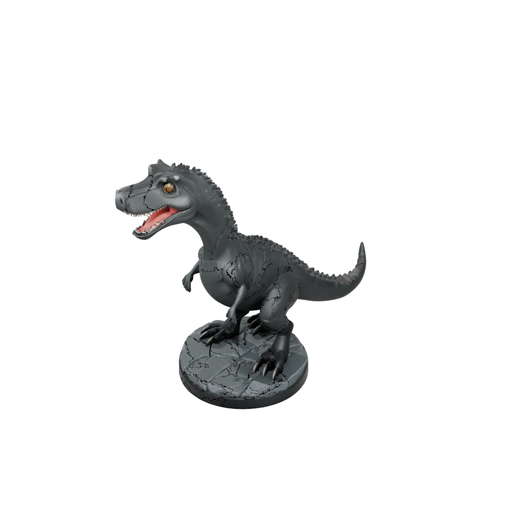 Obsidian Chibi Baryonyx — dinosaurs 3D print model, STL