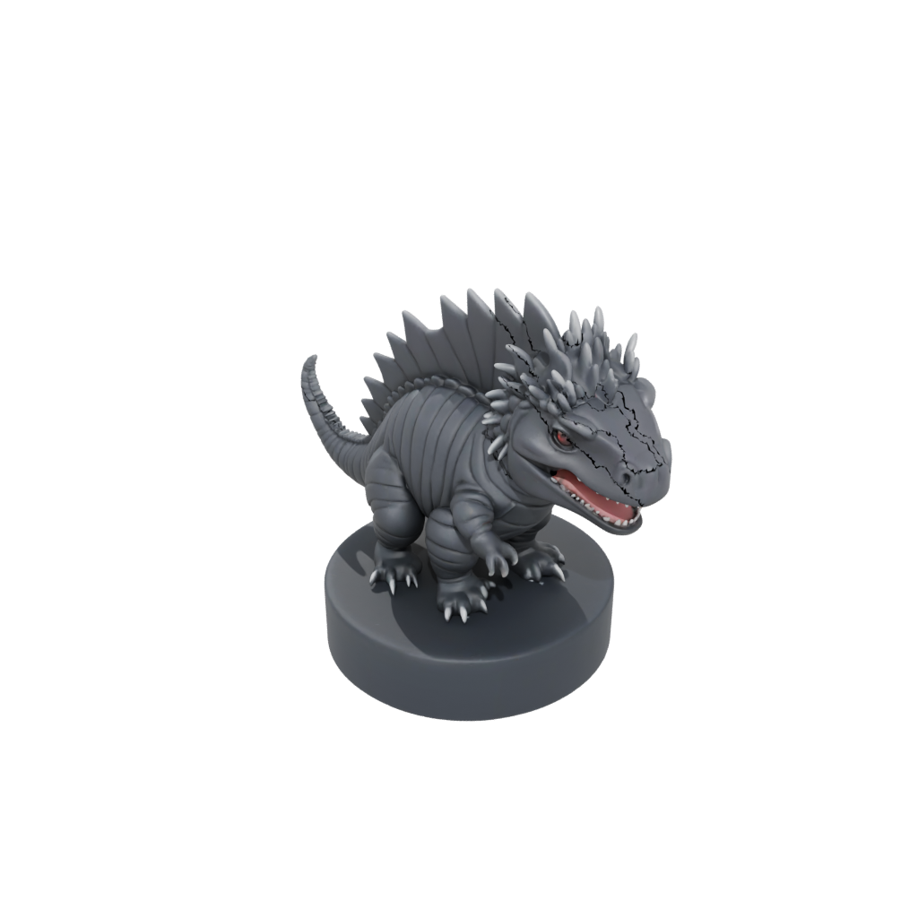 Obsidian Chibi Dimetrodon — dinosaurs 3D print model, STL