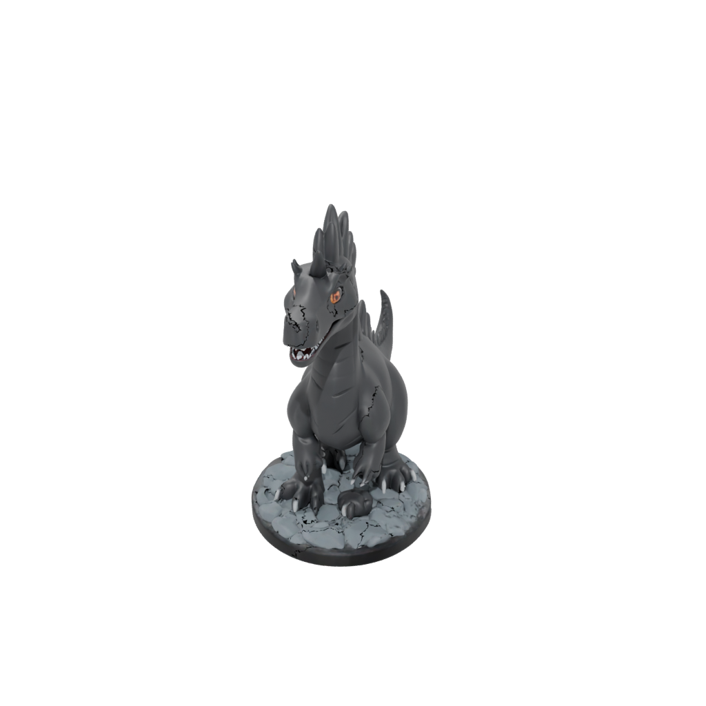 Obsidian Chibi Kentrosaurus — dinosaurs 3D print model, STL