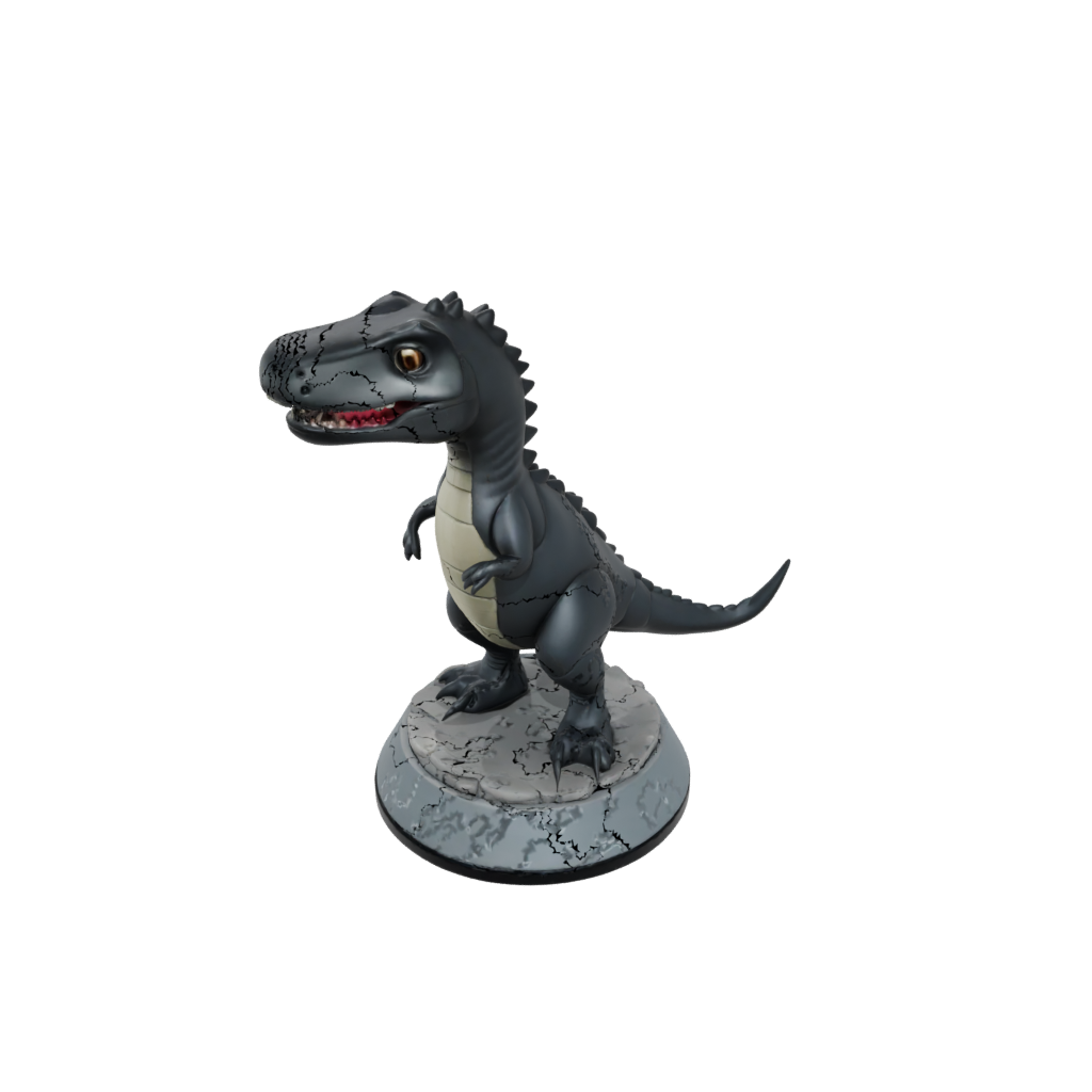 Obsidian Chibi Mosasaurus — dinosaurs 3D print model, STL